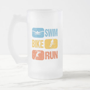 Vintager Triathlon - Swim Bike Run Mattglas Bierglas
