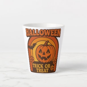 Vintager Trick oder Treat Halloween der 70er Jahre Milchtasse