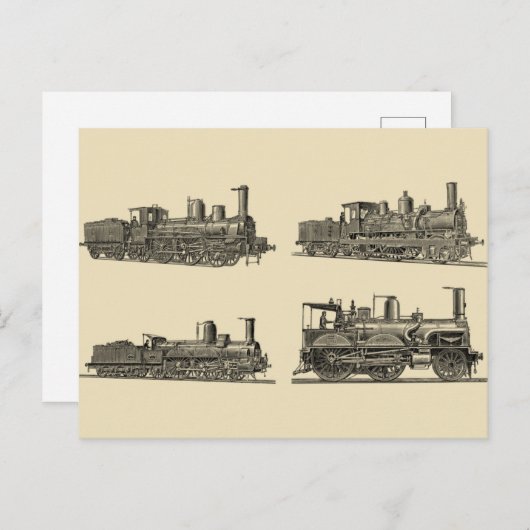 Vintager Triebfahrzeugführer Postkarte (Vorne/Hinten)