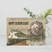 Vintager Triebzug Dampfzug Motor Steampunk Karte (Stehend Vorderseite)