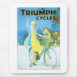 Vintager Triumph Cycles Fahrradposter Mousepad