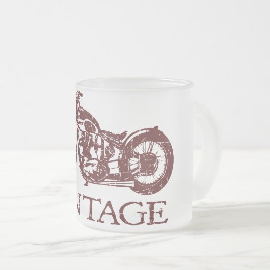 Vintager Triumph Mattglastasse (VorderseiteRechts)