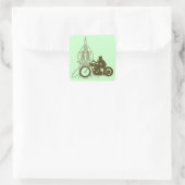 Vintager Triumph Quadratischer Aufkleber (Tasche)