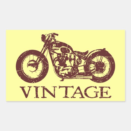 Vintager Triumph Rechteckiger Aufkleber (Vorderseite)