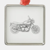 Vintager Triumph Silbernes Ornament (Vorne)