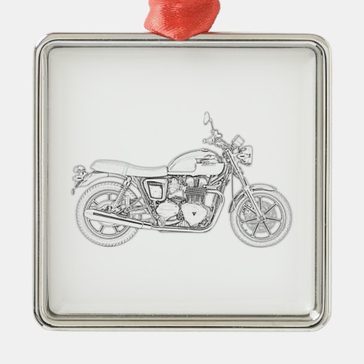 Vintager Triumph Silbernes Ornament (Vorne)