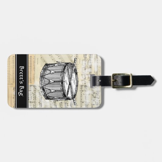 Vintager Trommel-Musik-Gepäck-Umbau Gepäckanhänger (Vorderseite horizontal)