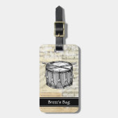 Vintager Trommel-Musik-Gepäck-Umbau Gepäckanhänger (Vorderseite vertikal)