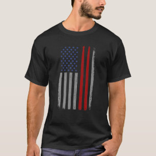 Vintager Trommelsticks Amerikanische Flagge Funny  T-Shirt