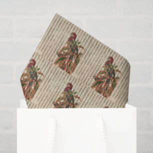 Vintager Tropenpapagei Seidenpapier
