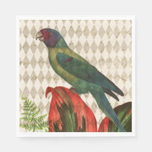 Vintager Tropenpapagei Serviette