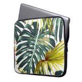 Vintager Tropischer Dschungel Blätter Muster Laptopschutzhülle (Vorderseite Links)