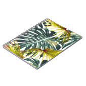 Vintager Tropischer Dschungel Blätter Muster Notizblock (Linke Seite)