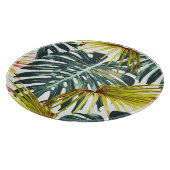 Vintager Tropischer Dschungel Blätter Muster Schneidebrett (Ecke)