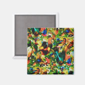 Vintager tropischer Dschungel Magnet (Vorderseite/Rückseite)