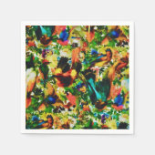 Vintager tropischer Dschungel Serviette (Vorderseite)