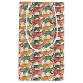 Vintager tropischer Dschungel Wilder Stalking Leop Kleine Geschenktüte (Vorderseite)