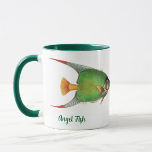 Vintager Tropischer Engelfisch Personalisiert Tasse