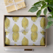 Vintager tropischer Fisch, der gelb Zeichne Seidenpapier (Geschenk)