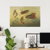 Vintager tropischer Fisch Poster (Heimbüro)