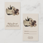 Vintager tropischer hawaiianischer Hibiskus Empfehlungskarte (Vorne/Hinten)