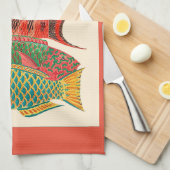 Vintager tropischer Ozeanfisch Geschirrtuch (Viertel Falte)
