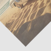 Vintager tropischer Strand Sportwagen Seidenpapier (Detail)