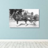 Vintager Trotter und schwefelig Leinwanddruck (Insitu (Holzboden))