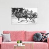 Vintager Trotter und schwefelig Leinwanddruck (Insitu (Wohnzimmer))
