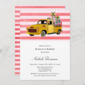 Vintager Truck Brunch & Bubbly Einladung (Vorne/Hinten)