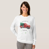 Vintager Truck mit Schneeflocken T-Shirt (Vorne ganz)