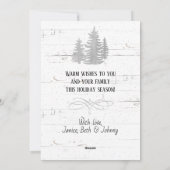 Vintager Truck Weihnachtsbaum Foto Rustikal Feiertagskarte (Rückseite)