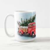 Vintager Truck Weihnachtsbaum Kaffeetasse (Links)