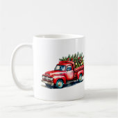 Vintager Truck Weihnachtsbaum Kaffeetasse (Links)