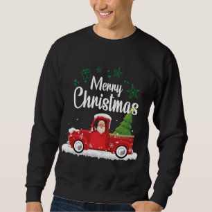 Vintager Truck Weihnachtsbaum Sweatshirt