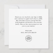 Vintager Trucker Urlaub Weihnachten im Unternehmen Dankeskarte (Rückseite)