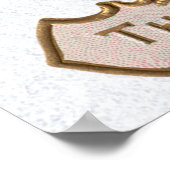 Vintager Truthahn-Erntedank-Freudenposter Poster (Ecke)