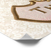 Vintager Truthahn-Erntedank-Freudenposter Poster (Ecke)