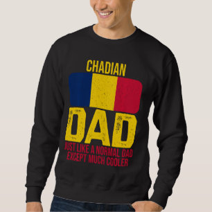 Vintager tschadischer Vater Chad Flag Design für V Sweatshirt