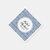 Vintager Tudor Damask-Stil mit Blauer und Weiß Serviette (Ecke)