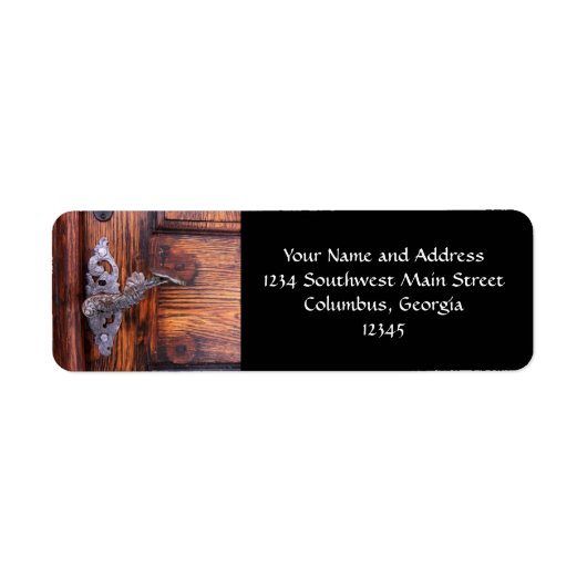 Vintager Türgriff, echtes Anwesen aus altem Holz (Vorne)