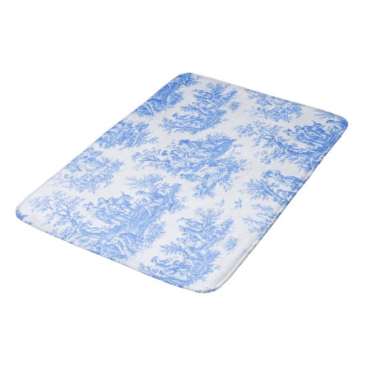 Vintager türkisblauer Joule Badematte (Schrägansicht)