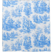 Vintager türkisblauer Joule Duschvorhang (Vorderseite)