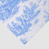 Vintager türkisblauer Joule Seidenpapier (Detail)