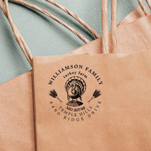 Vintager türkischer Bauernhof Gummistempel