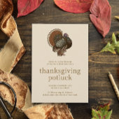 Vintager türkischer Erntedank Potluck Einladung