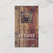 Vintager Türknauf - Antiquitätendesigner Visitenkarte (Vorderseite)