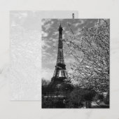 Vintager Turm Paris Eiffel Postkarte (Vorne/Hinten)