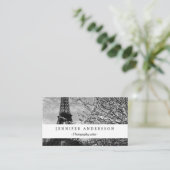 Vintager Turm Paris Eiffel Visitenkarte (Stehend Vorderseite)