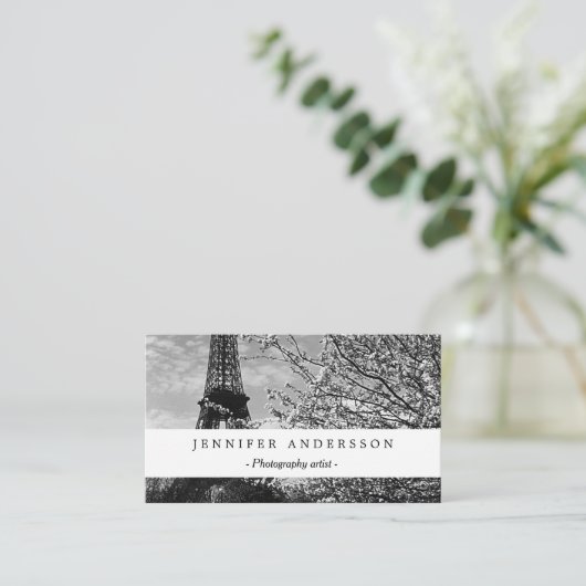 Vintager Turm Paris Eiffel Visitenkarte (Stehend Vorderseite)